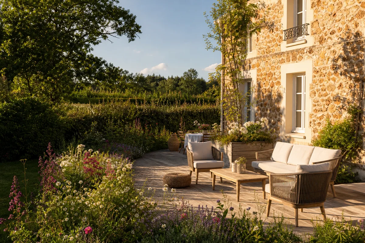 Aménagement extérieur : terrasse, ombre et valeur ajoutée